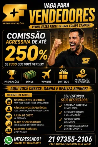Vaga de emprego para vendedor 