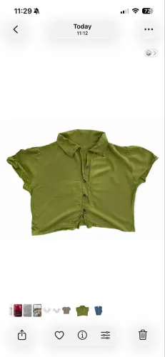 blusa oliva verde cropped m/p/pp