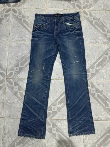 Calça bootcut vintage y2k lavagem insana