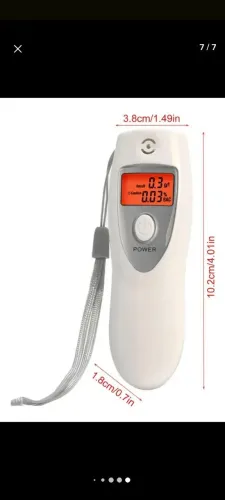 Bafômetro Digital Portátil - Detector de Álcool no Hálito (0,00 a 0,19 BAC)