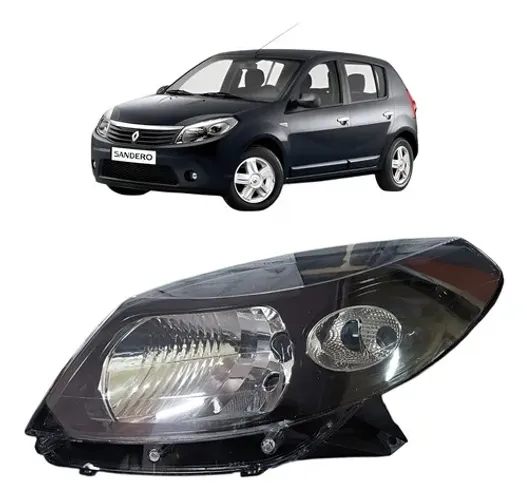 Farol Sandero Mascara Negra 2009 2010 2011 Esquerdo Esquerdo/motorista