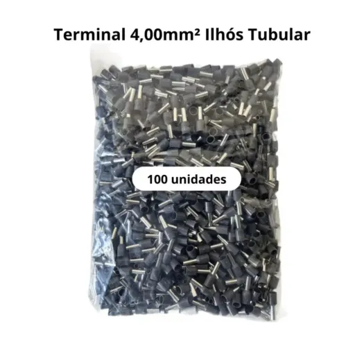 TERMINAL ELÉTRICO ILHÓS TUBULAR 100 PEÇAS