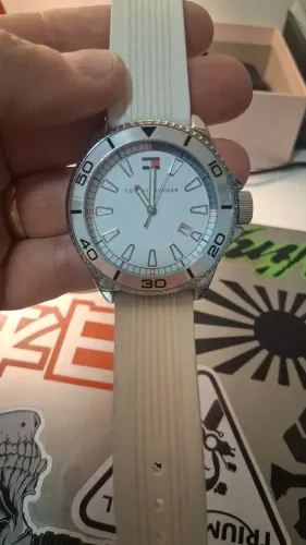 Relogio Tommy Hilfiger Original Branco Semi Novo