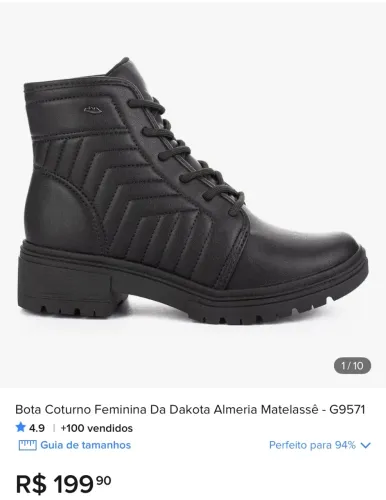 Coturno dakota seminova