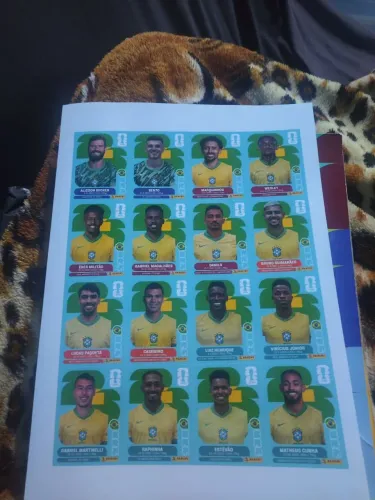Página impressa das Figurinhas da Copa do Mundo 2026