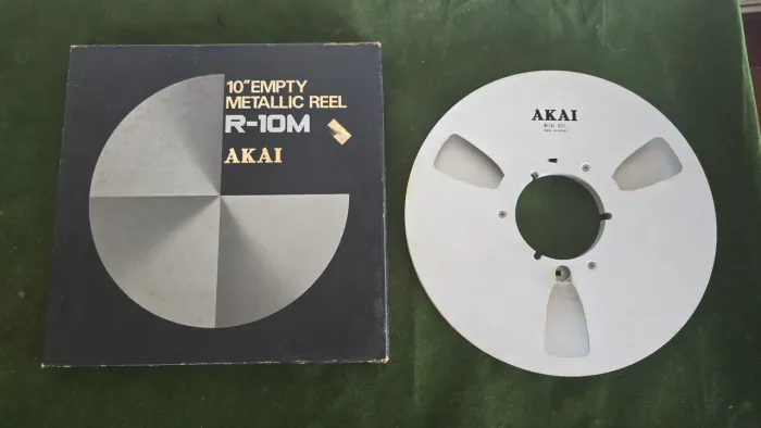 Carretel Aluminio Gravador Rolo Akai R-10m 10 Pol Com Caixa original 