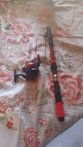 Vara de pesca 120 libras com molinete