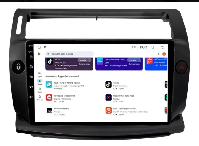 Central Multimidia C4 Pallas 9p Android 14 Carplay 4gb 64gb