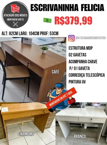 Escrivaninha Felicia - Montagem Inclusa ?