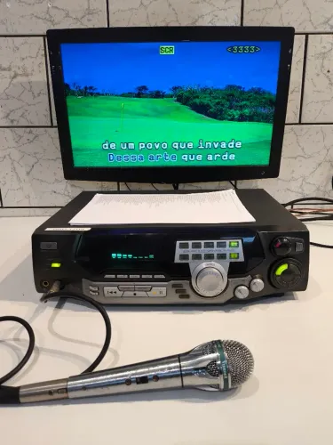 Vídeokê RAF eletrônics VMP3700 plus + cartucho 006 -007  680 músicas  - LEIA A DESCRIÇÃO 