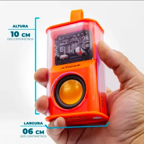 Caixa de Som Bluetooth Portátil Luz Rgb Gas Station KMS-222