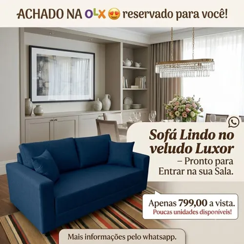 Sofá retrô direto da fábrica pra sua sala.