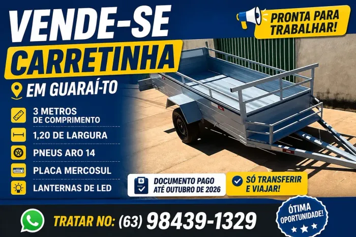 Carretinha de carga aberta