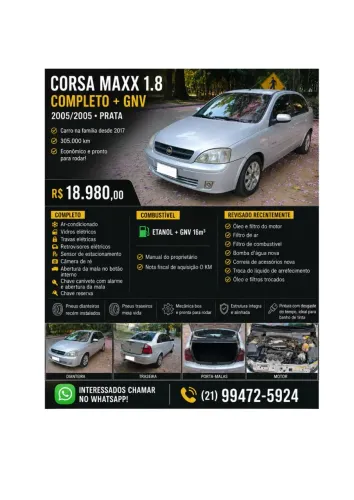 Chevrolet Corsa Sed. Maxx 1.8 MPFI 8V Flexpower 2005