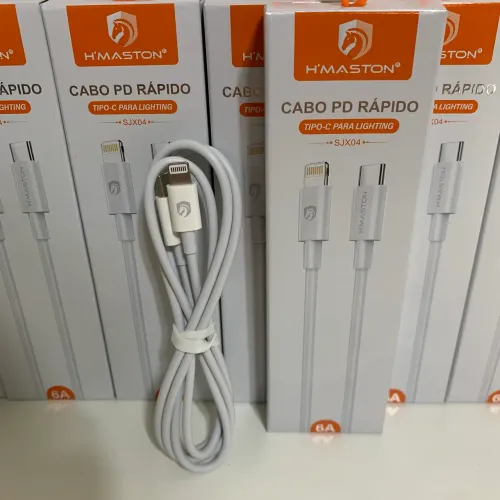 Cabo carregador H?Maston USB-C para LIGHTNING ( IPhone ) Novo e com garantia