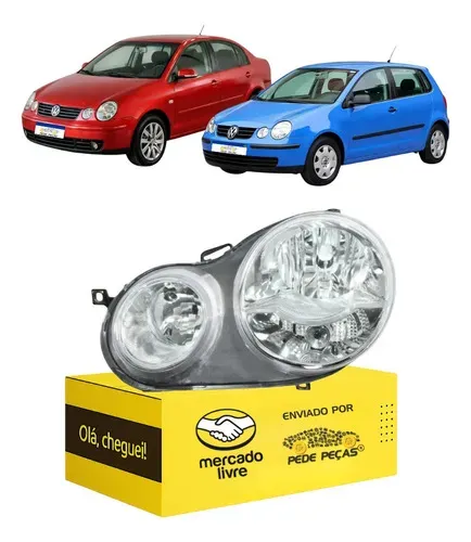 Farol Esquerdo Volkswagen Polo 2003 2004 2005 2006 Esquerdo/motorista