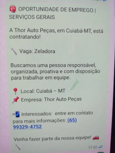 Vaga para Zeladora
