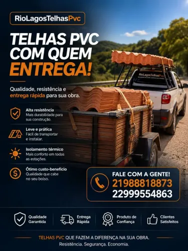 Telhas de PVC PAGUEM após a entrega