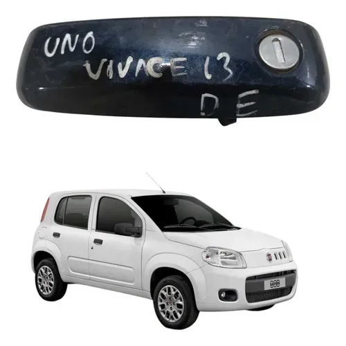Maçaneta Externa Porta Dianteira Esquerda Fiat Uno 10 A 14 Preto Dianteira