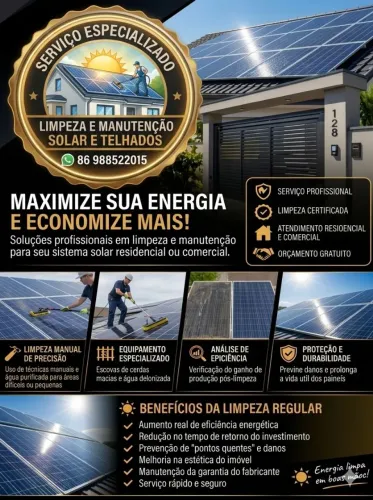 Limpeza de placas solar