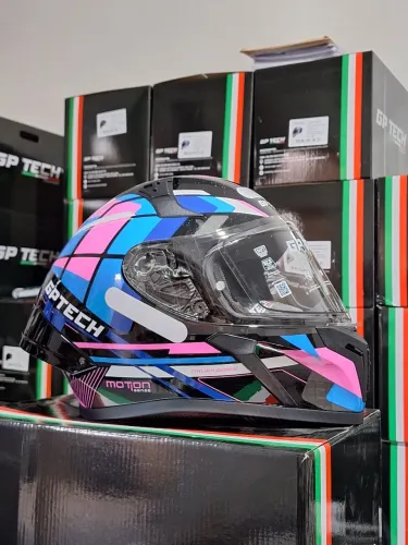 Capacete Gp Tech Sense Preto Rosa