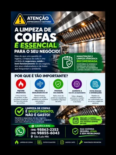 LIMPEZA DE COIFAS INDUSTRIAIS E SISTEMAS DE EXAUSTÃO.