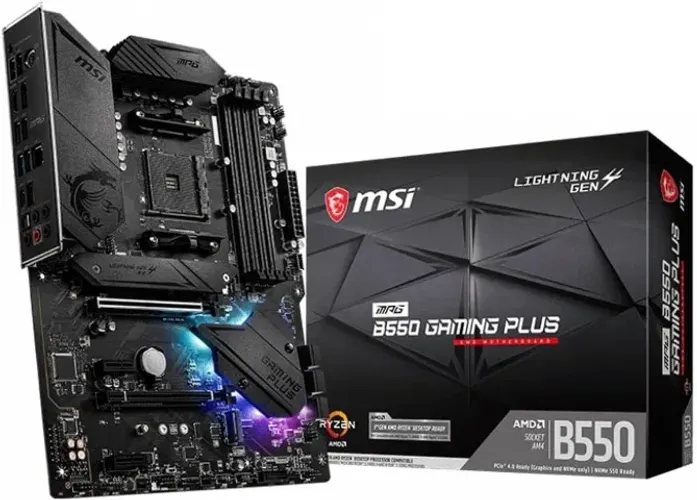 laca mãe MSI MPG AMD B550 Gaming Plus Socket AM4 ATX DDR4-SDRAM