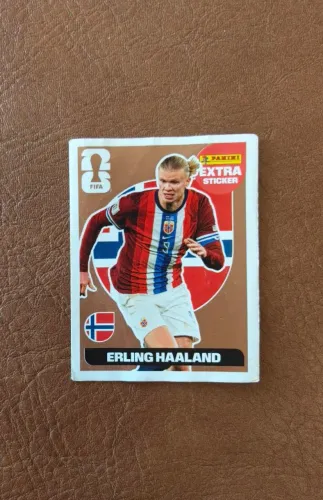 Figurinha da copa 2026 extra sticker Erling haaland bronze