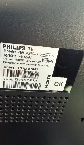 TV 42 polegadas, modelo 42PFL4007G/78