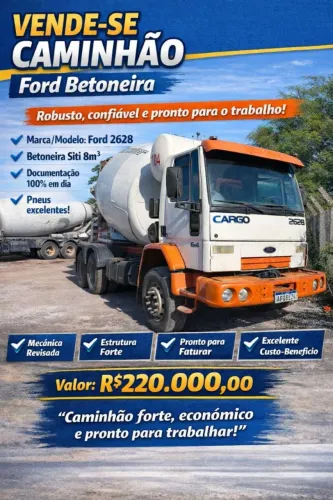 Caminhão betoneira Ford cargo 2628
