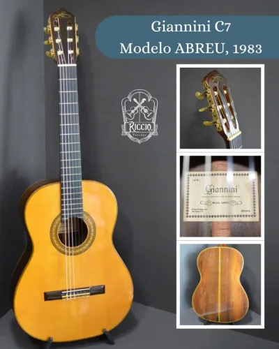 Violão de luthier Giannini C7 Modelo ABREU, 1983