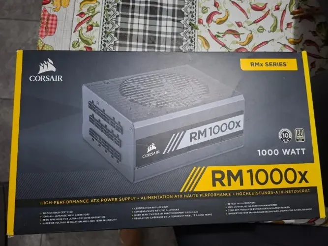 Fonte Corsair 1000 Wts RM1000x 80 Plus Prata