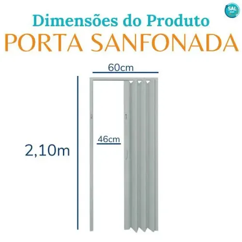 Porta sanfonada Branca- tamanhos e preço na descrição