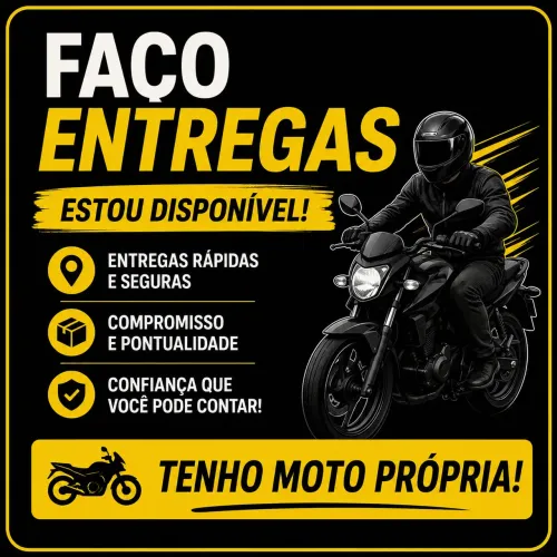 Faço entregas estou disponível