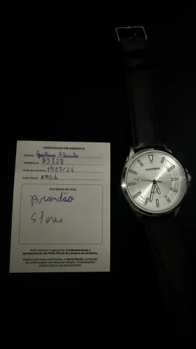 Relógio Mondaine prata com pulseira preta - 1 dia de uso e com garantia
