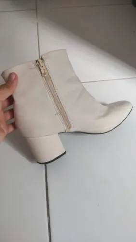 Bota Feminina Ankle Boot Salto Grosso Via Uno