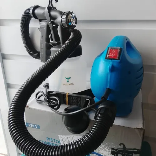 Pintura Rápida e Eficiente! ?*<br>- Pistola pulverizadora portátil com compressor