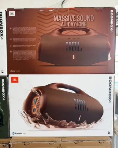 Caixa de som Sem fio Bluetooth! A prova D'agua jbl bombox 4 branca e marrom