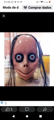 máscara fantasia Momo