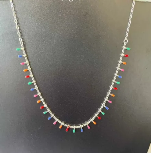 Choker resinado color Prata 925 legítima 