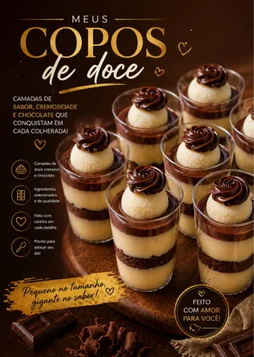 Mini copos da felicidade 