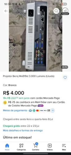 Troco em tv! Projetor curta distancia 3000 lumens benq mx819st 