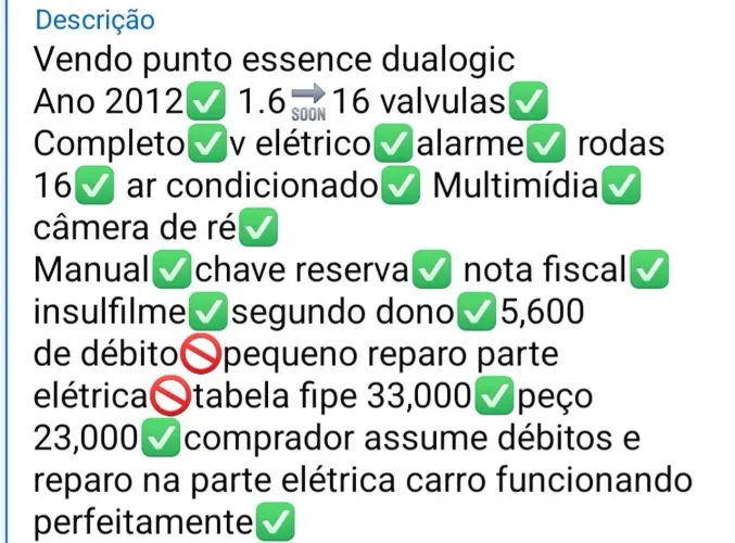 Fiat Punto Essence Dualogic 1.6 Flex 16V 5P 2012
