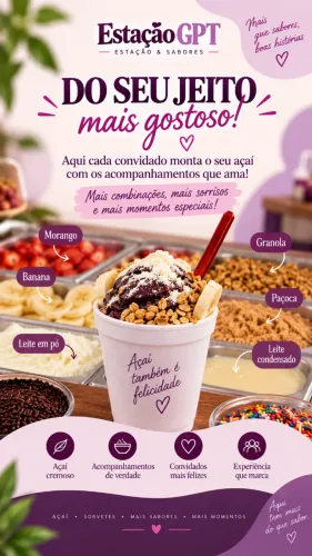 Açaí e Sorvete: a Combinação Perfeita para Sua Festa - *