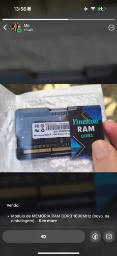 MEMÓRIA RAM DDR3 8gb 1600MHz
