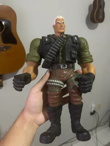 Boneco de ação vintage militar/articulado 