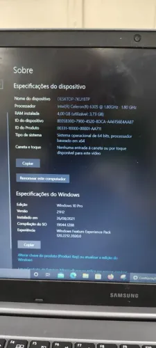 Vendo notebook Samsung