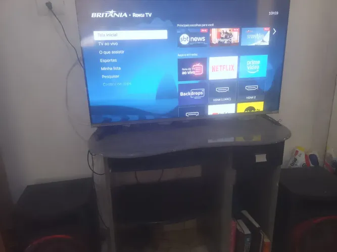 Smart tv Britânia 40 polegadas roku tv