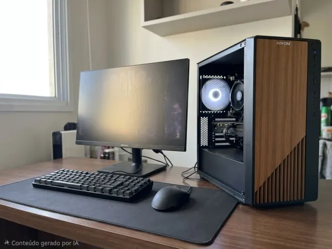 PC Gamer Completo RX 580 8GB + Monitor Samsung Odyssey G30 24" 144Hz