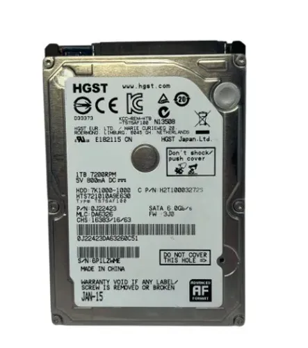 HD Disco Rigido Interno Hd 1tb Hts721010a9e630 Hgst 2,5 Notebook